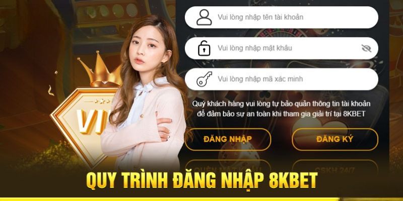 Quy trình đăng nhập đơn giản tại 8kbet